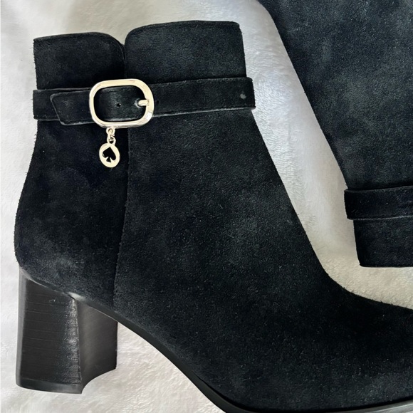 KATE SPADE Blaire Black Suede Leather Heeled Bootie--NEW--6.5 - Picture 5 of 16